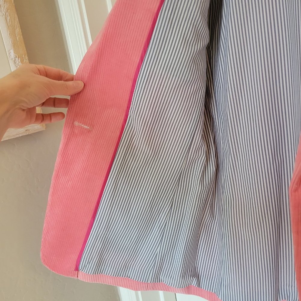 NWOT J. Crew Parke Corduroy blazer in pale blush pink TRADE ONLY - Picture 7 of 15